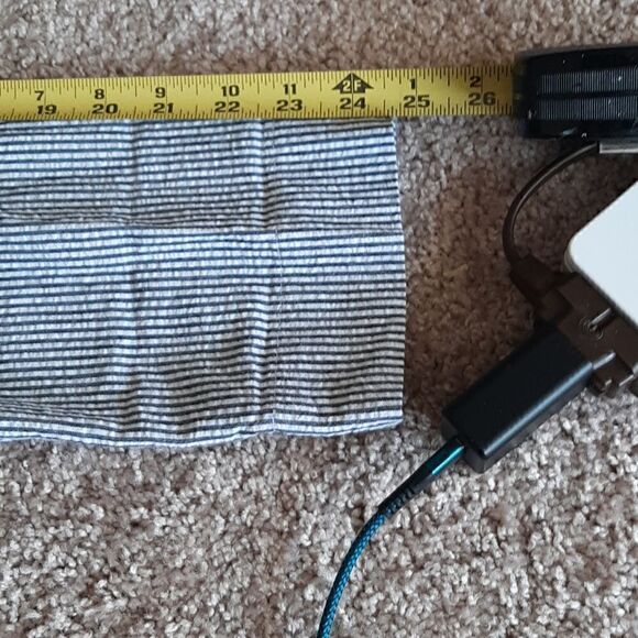 Vitamin grey, white, and blue stripped swing shirt - Picture 8 of 10